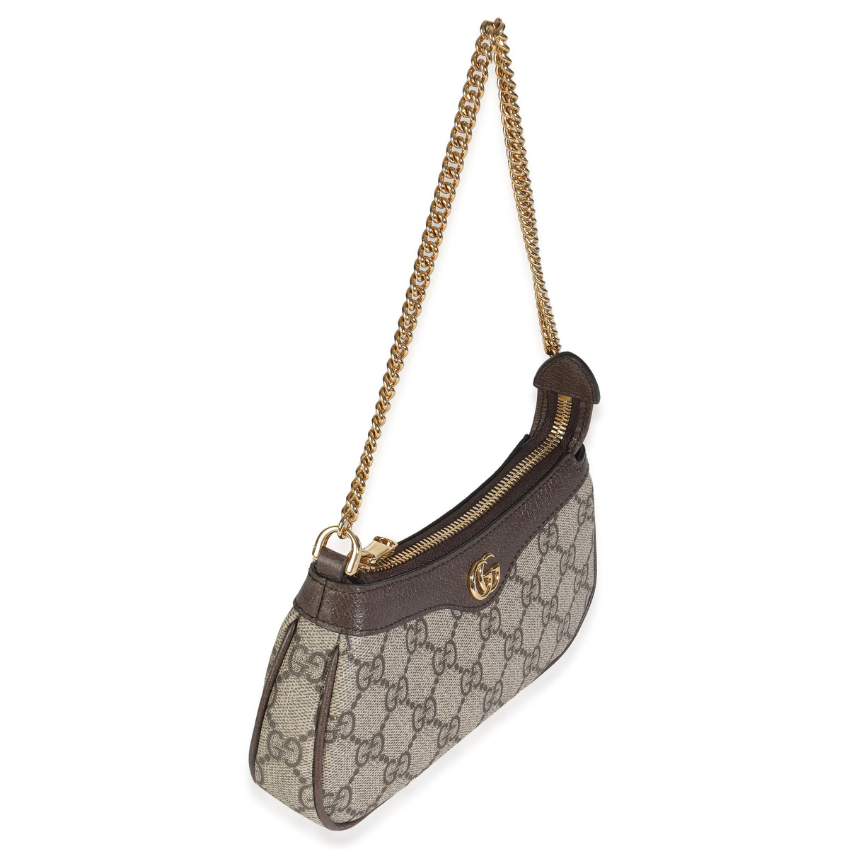 GG Supreme Monogram Textured Dollar Calfskin Mini Ophidia Chain Bag