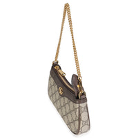 GG Supreme Monogram Textured Dollar Calfskin Mini Ophidia Chain Bag