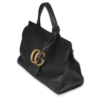 Calfskin Small GG Marmont Top Handle Bag Black