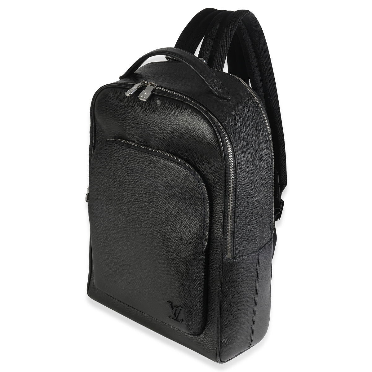louis vuitton avenue backpack Sling Damier Graphite Black Bag Exterior Pocket stained with Other Authentic Louis Vuitton Blue Damier