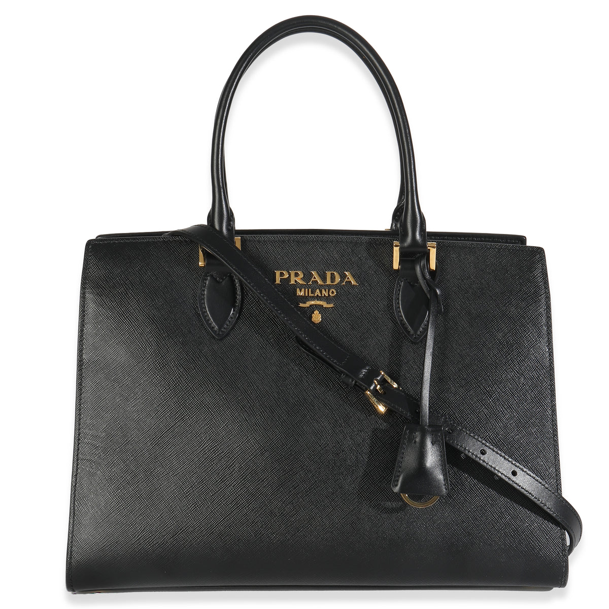 Black Saffiano Soft Calfskin Medium Tote