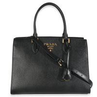 Black Saffiano Soft Calfskin Medium Tote
