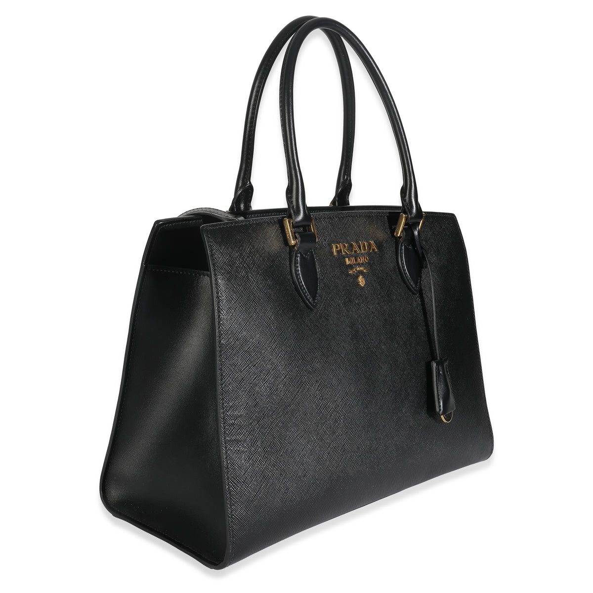 Black Saffiano Soft Calfskin Medium Tote