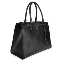 Black Saffiano Soft Calfskin Medium Tote