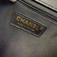 Black Quilted Caviar New Medium Boy HandBag