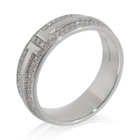 Tiffany & Co. White Gold Diamond Tiffany T Wide Ring av