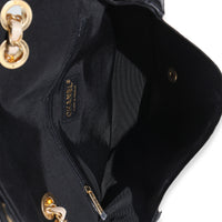 Beige Black Quilted Lambskin Medium Elegant CC Flap Bag