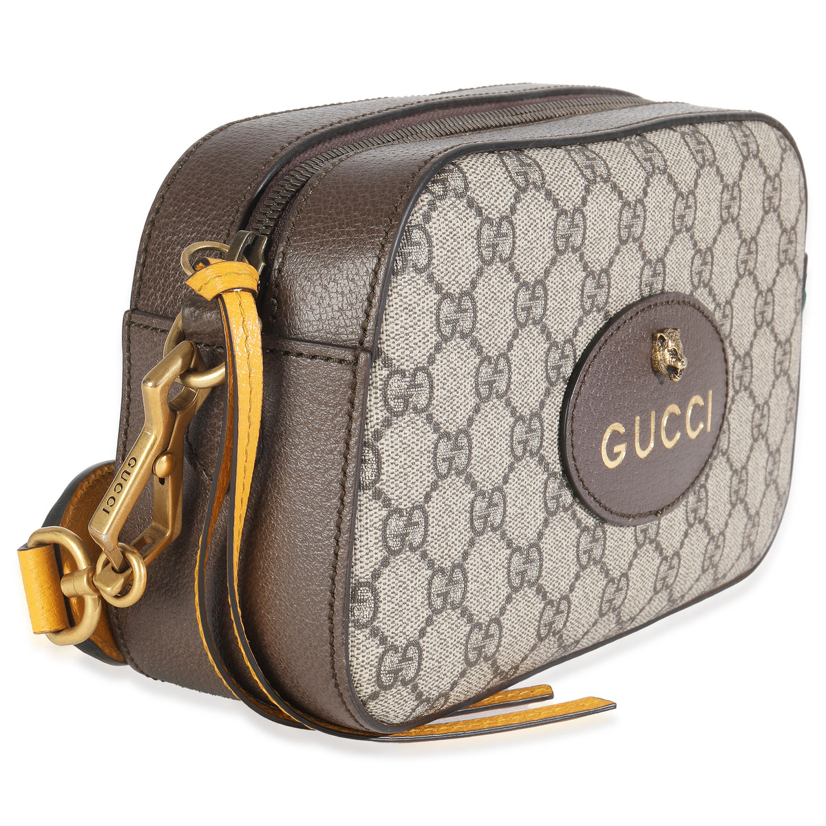 Beige GG Supreme Monogram Web Neo Vintage Shoulder Bag