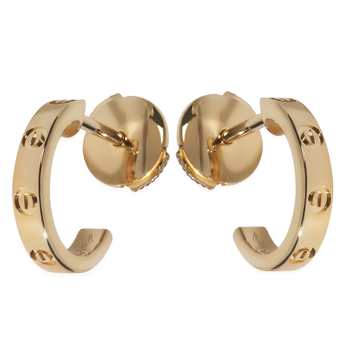 Yellow Gold  Small Model Love Hoop Earrings