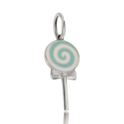 Sterling Silver  Enamel Lollipop Charm