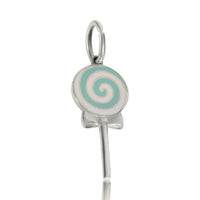 Sterling Silver  Enamel Lollipop Charm