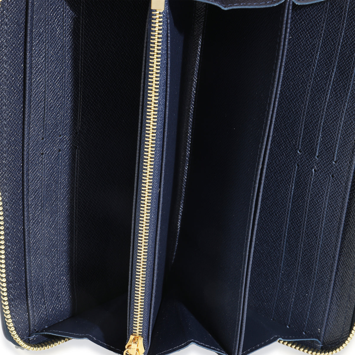 Blue Holographic Monogram Zippy Wallet