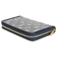 Blue Holographic Monogram Zippy Wallet