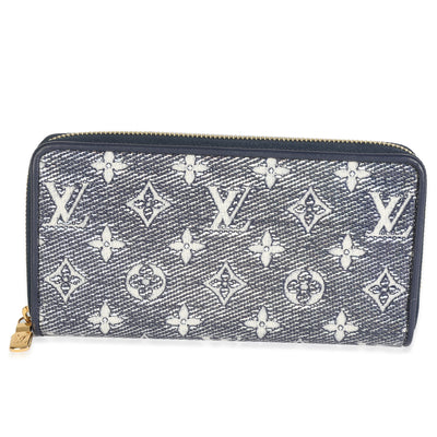 Blue Holographic Monogram Zippy Wallet