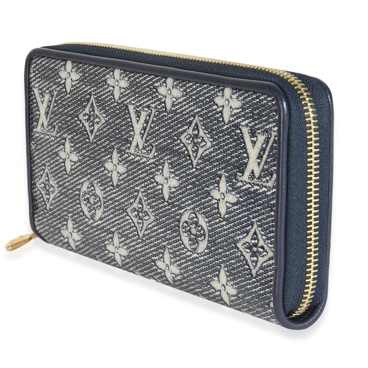 Blue Holographic Monogram Zippy Wallet