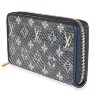 Blue Holographic Monogram Zippy Wallet