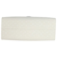 Blue Beige Jacquard Embroidered Tufted Monogram Hamptons Onthego G