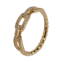 Yellow Gold Diamond Stax Chain Link Ring