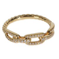 Yellow Gold Diamond Stax Chain Link Ring