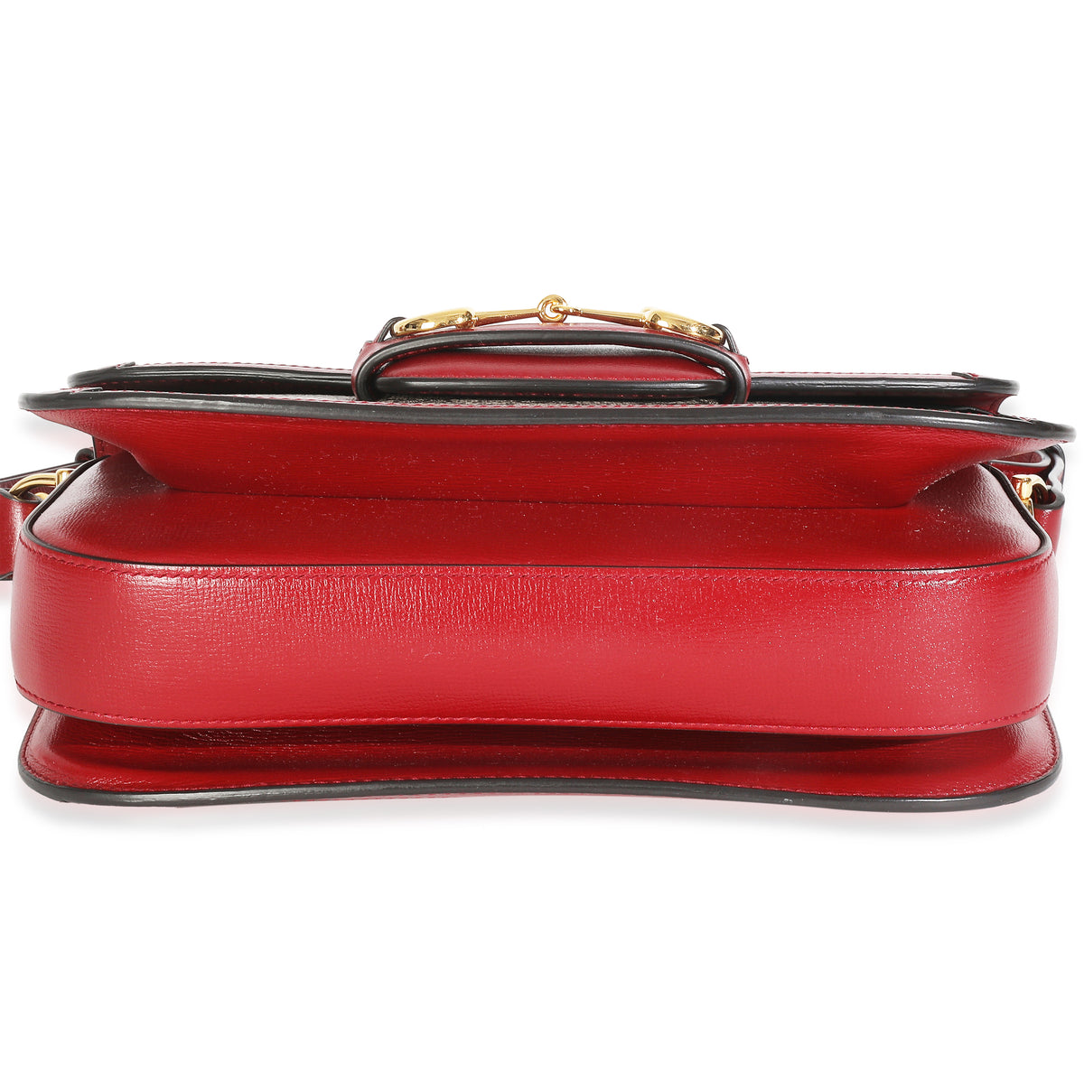 Cherry Red Beige GG Supreme Azalea Calfskin Horsebit 1955 Shoulder Bag