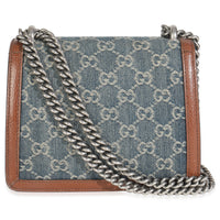 Blue New Denim GG Monogram Dollar Calfskin Enamel Mini Dionysus Bag