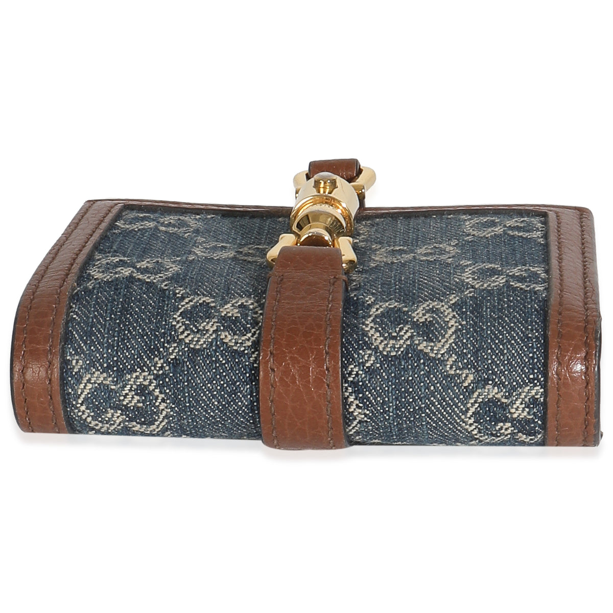 Blue New Denim GG Monogram Jackie 1961 Card Case