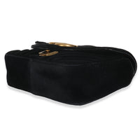 Black Velvet Matelasse Mini GG Marmont Shoulder Bag