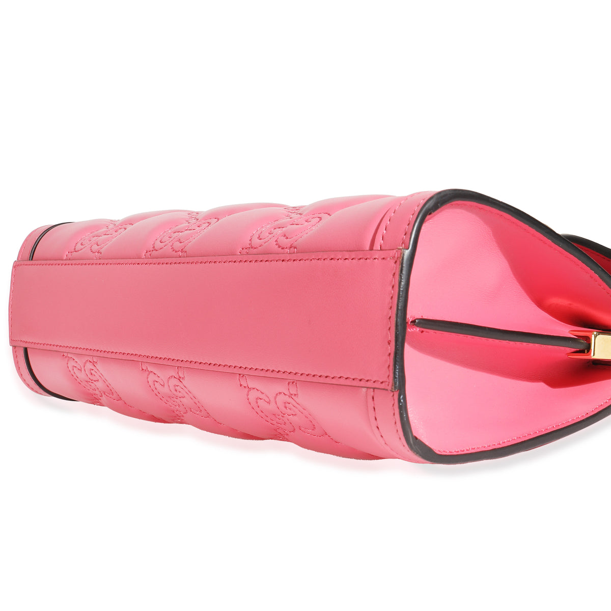 Natural Rhodamine Pink Calfskin GG Matelasse Small Slim Chain Shoulder Bag