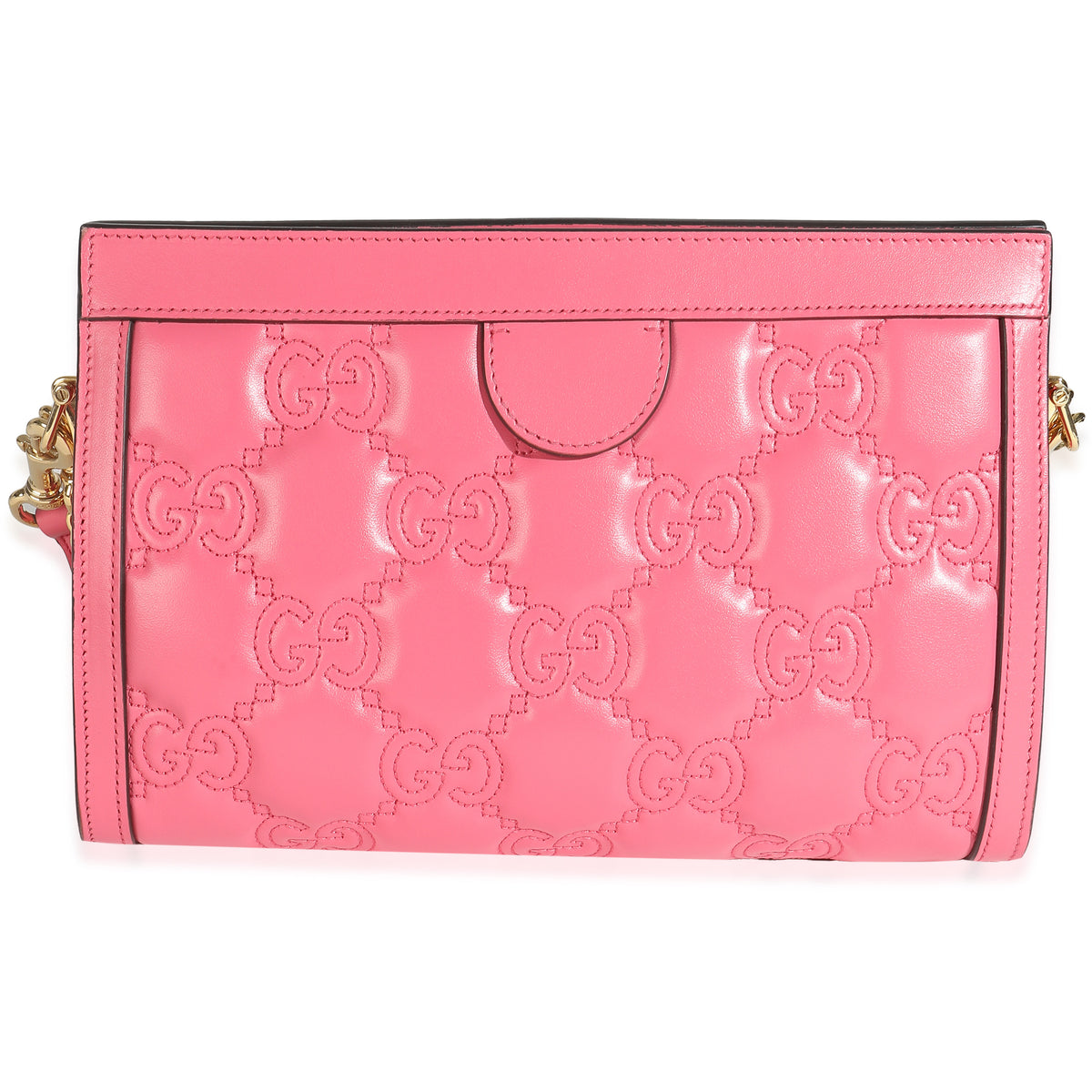 Natural Rhodamine Pink Calfskin GG Matelasse Small Slim Chain Shoulder Bag