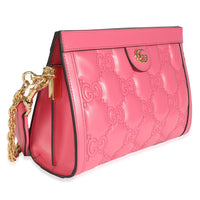 Natural Rhodamine Pink Calfskin GG Matelasse Small Slim Chain Shoulder Bag
