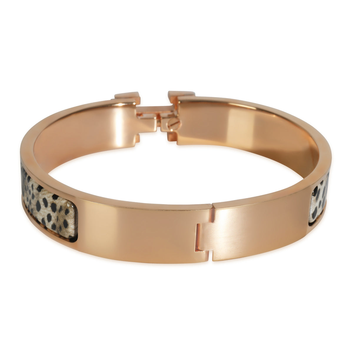 Gold-Plated  Clic H Acinonyx Jubatus Bracelet