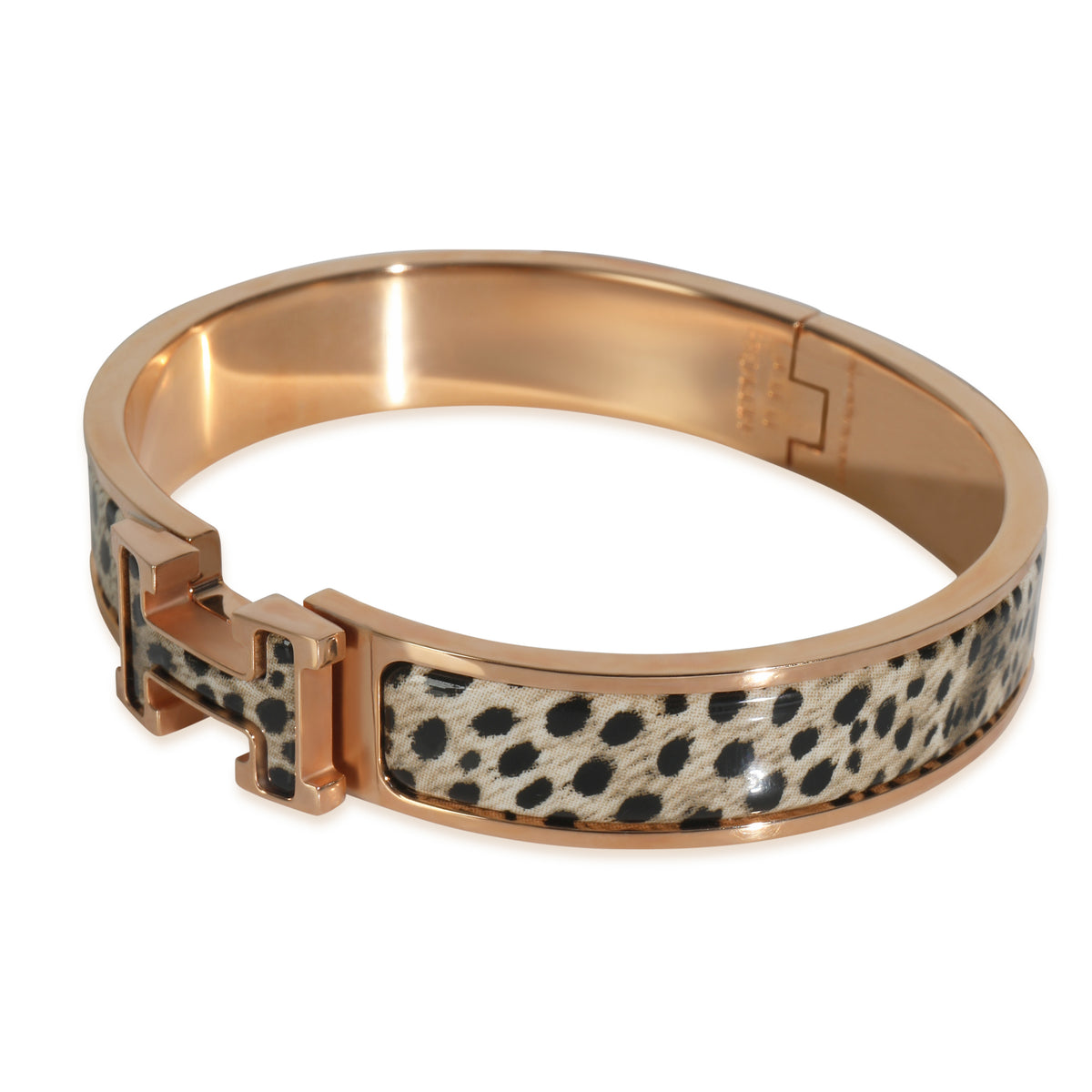 Gold-Plated  Clic H Acinonyx Jubatus Bracelet