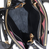 Black Saffiano City Calfskin Greche Paradigme Bag