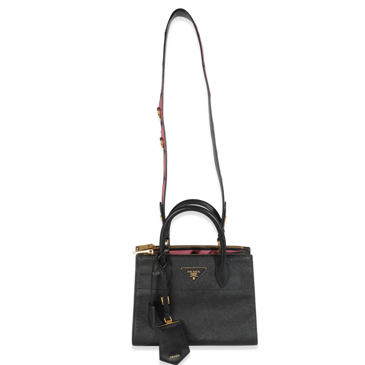 Black Saffiano City Calfskin Greche Paradigme Bag