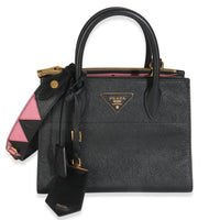 Black Saffiano City Calfskin Greche Paradigme Bag