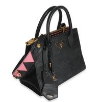 Black Saffiano City Calfskin Greche Paradigme Bag