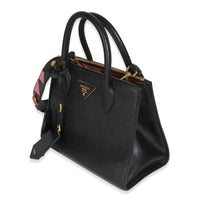 Black Saffiano City Calfskin Greche Paradigme Bag