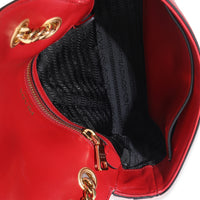 Red Saffiano Pattina Flap Bag