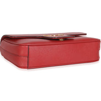 Red Saffiano Pattina Flap Bag