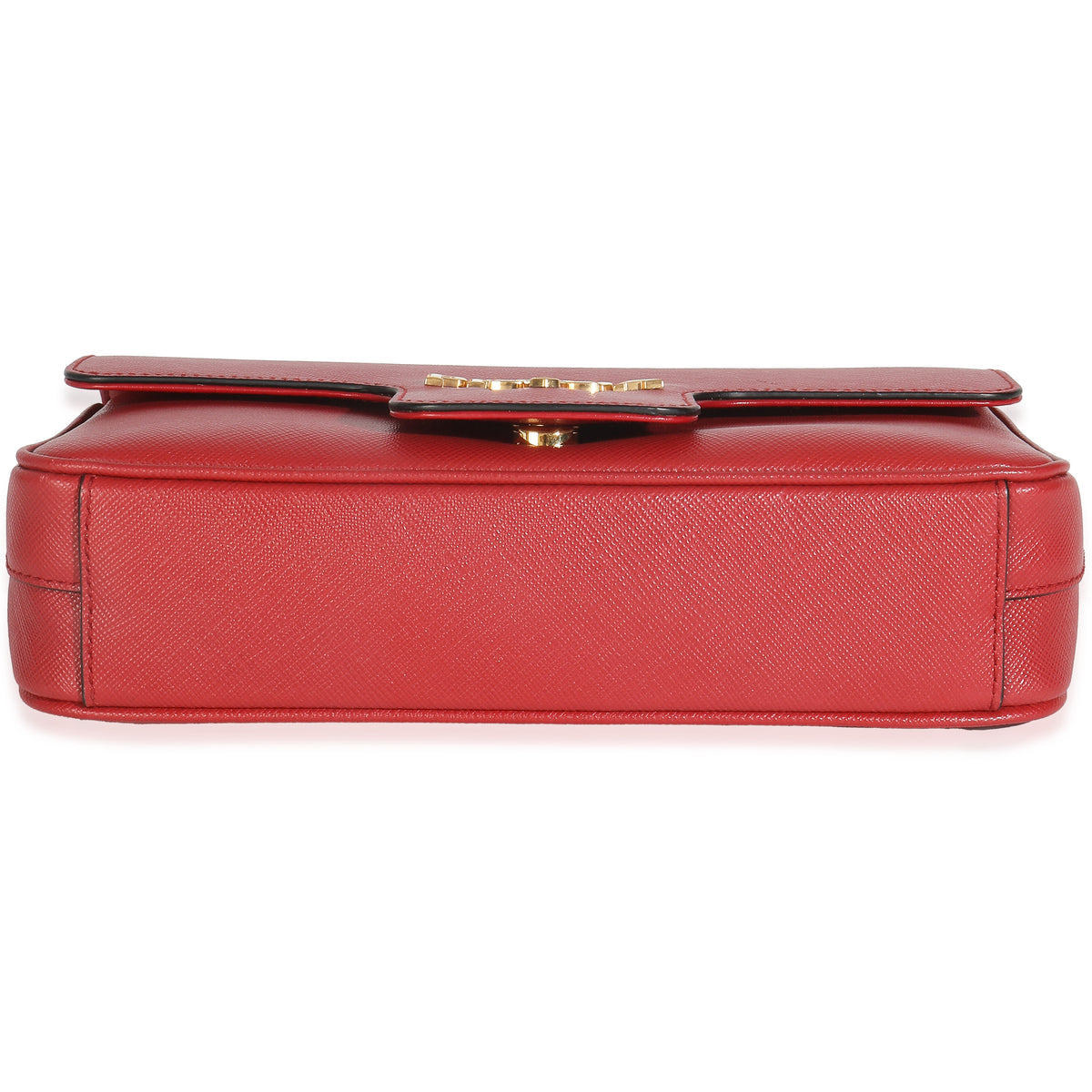 Red Saffiano Pattina Flap Bag