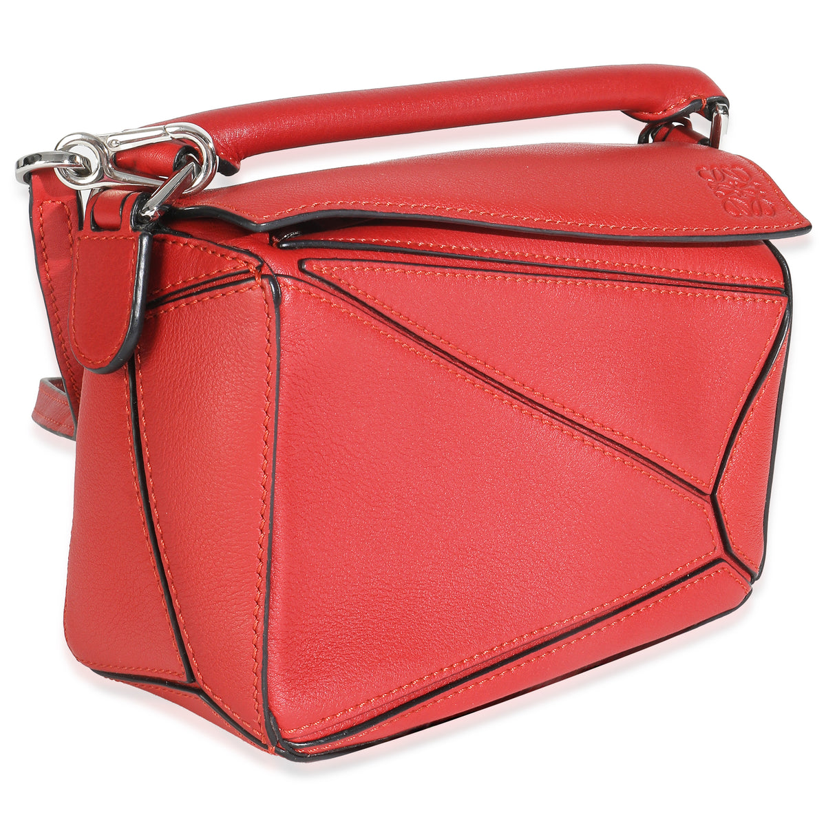 Loewe Scarlet Calfskin Mini Puzzle Bag Handbag pv