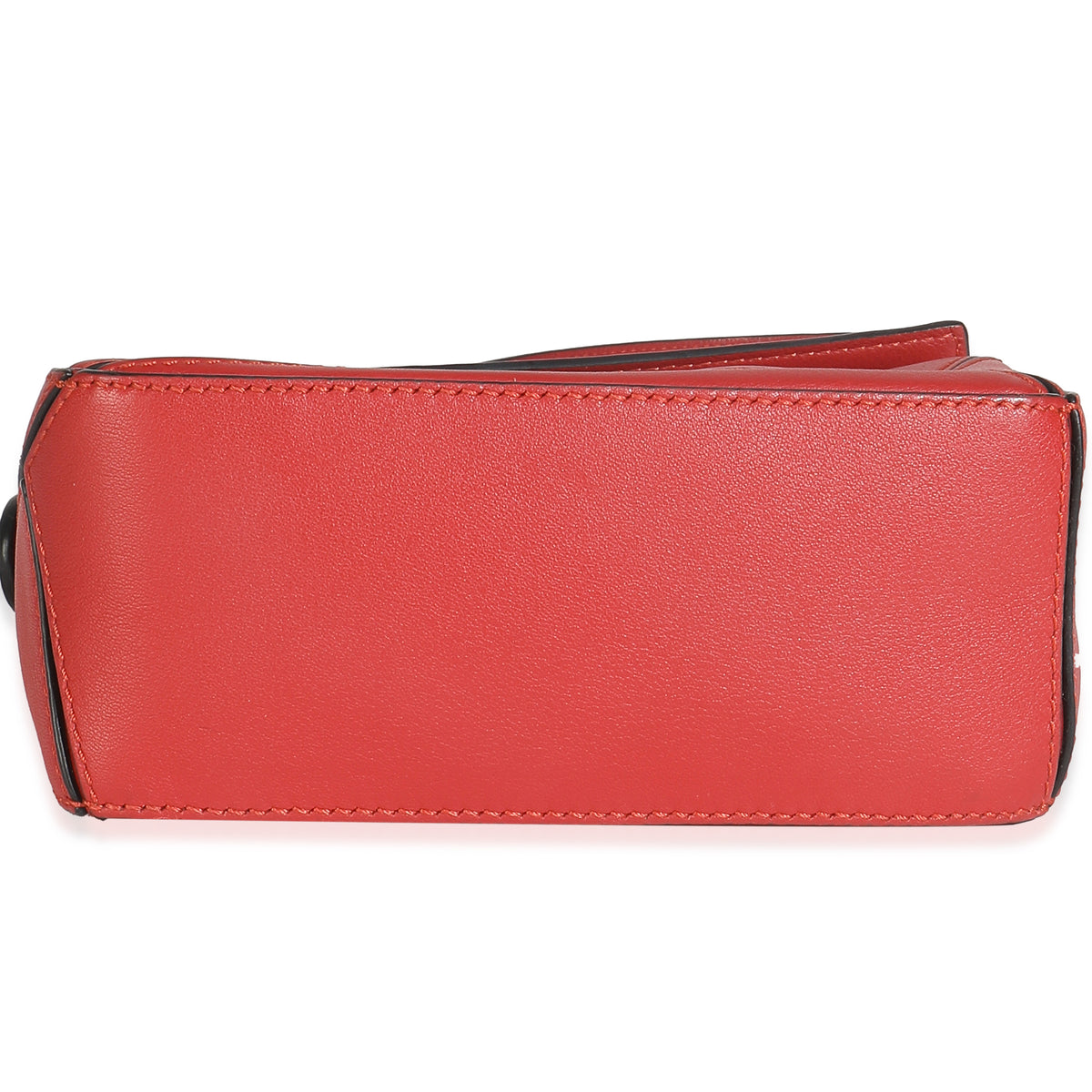 Loewe Scarlet Calfskin Mini Puzzle Bag Handbag stamp