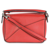 Scarlet Calfskin Mini Puzzle Bag