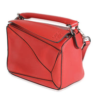 Scarlet Calfskin Mini Puzzle Bag