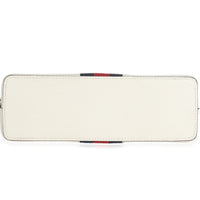 Mystic White Textured Dollar Calfskin Web Small Ophidia Dome Bag