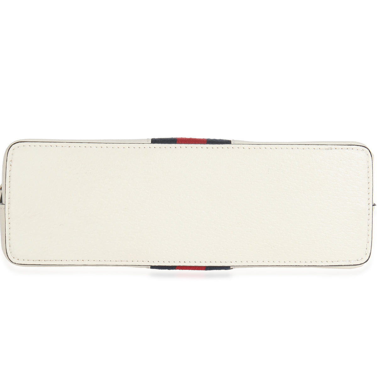 Mystic White Textured Dollar Calfskin Web Small Ophidia Dome Bag