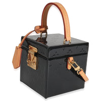 Louis Vuitton Black Monogram Vernis Bleecker Box Handbag sv