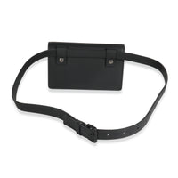 Black Ultra Matte Calfskin Saddle Belt Bag