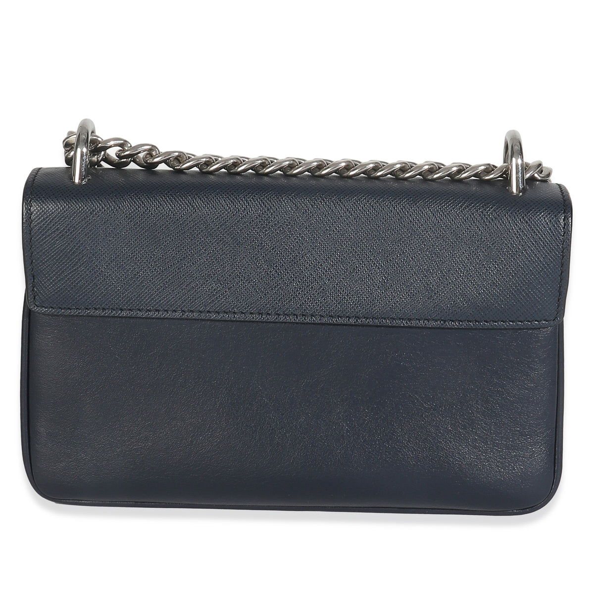 Prada Bluette Saffiano Chain Shoulder Bag Handbag bv