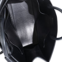 Black Grained Calfskin Large Diorever Flap Bag